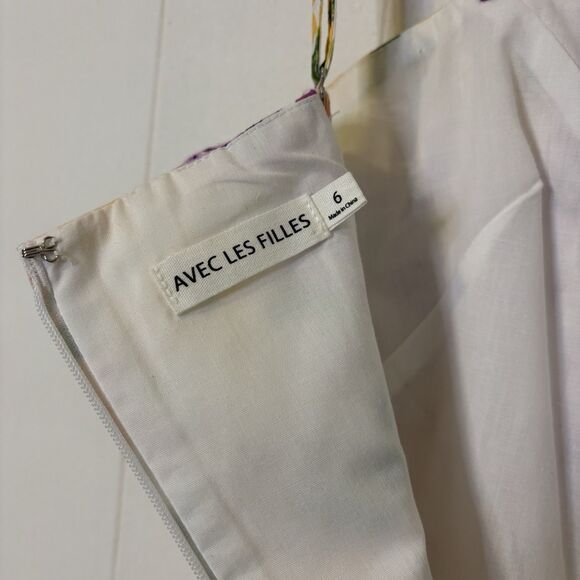 Avec Les Filles Size 6/Small Floral Mini Dress Anthropologie Soft Girl Feminine - Picture 6 of 12